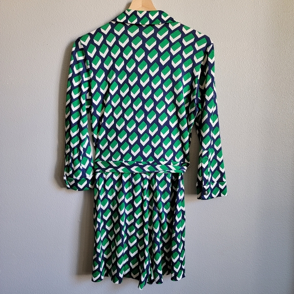 Diane Von Furstenberg Silk Wrap Front Celeste Romper - Picture 4 of 8